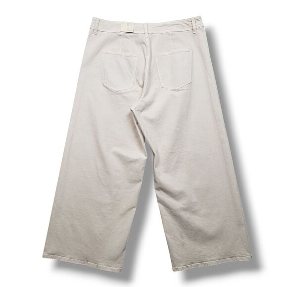 Universal Thread Wide Leg Ankle Jeans Juniors 17 Comfort Stretch Womens Beige - Picture 6 of 11